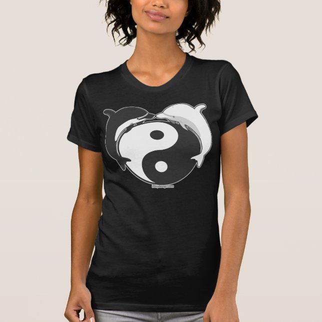 Camiseta Yin Yang Dolphins Black/White (Frente)
