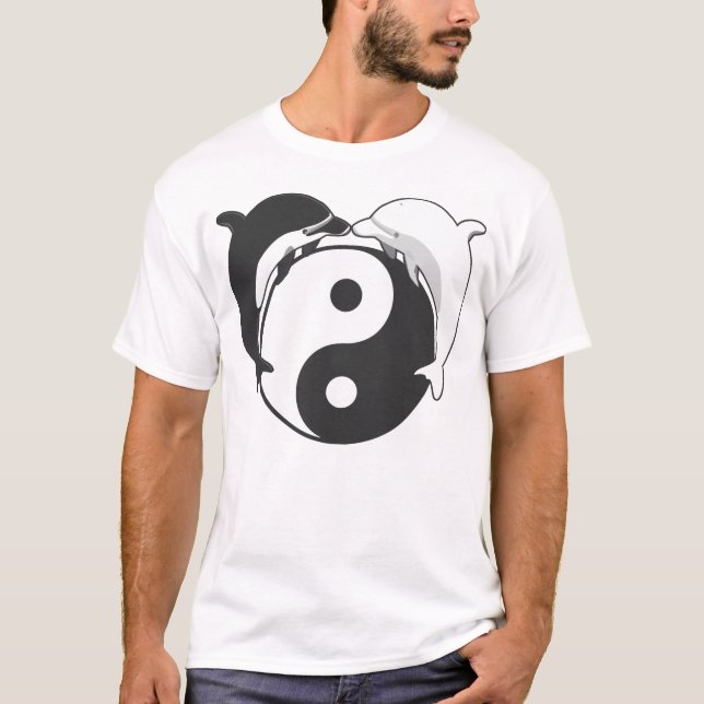 Camiseta Yin Yang Dolphins Black/White (Frente)