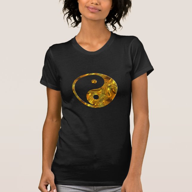 Camiseta Yin & Yang DOURADO (Frente)