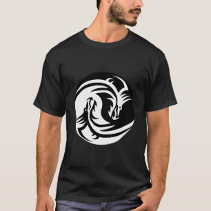Camiseta Yin Yang Dragon Ordem do Caos Sinal Balanço de Ene