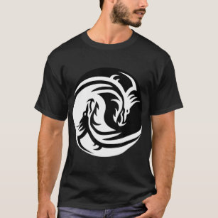 Camiseta Yin Yang Dragon Visto de Balança de Vida Homens Mu