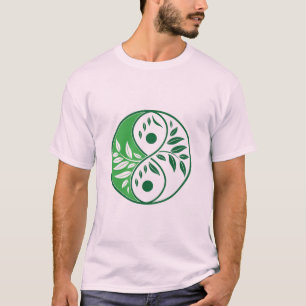 Camiseta Yin Yang Folha Natureza Equilíbrio Harmon