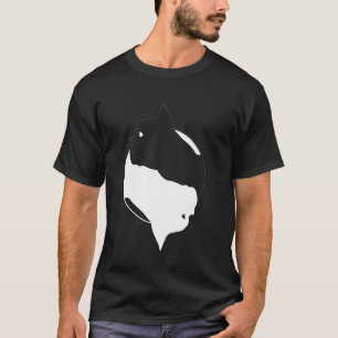 Camiseta Yin Yang French Bulldog Funny Frenchie Símbolo Med