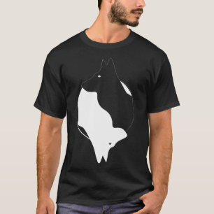 Camiseta Yin Yang German shepherd Encantado Símbolo Zen Med