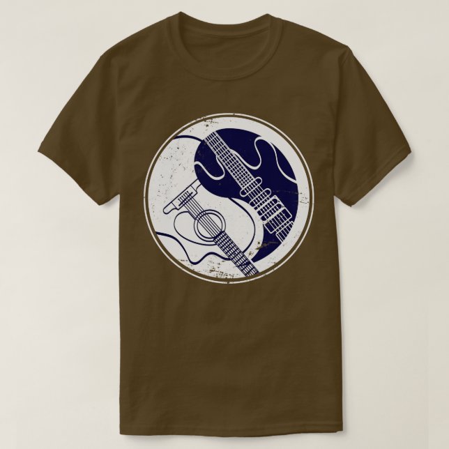 Camiseta Yin Yang Guitar (Frente do Design)