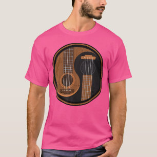 Camiseta Yin Yang Guitar Player Guitarrista Músico Engraçad