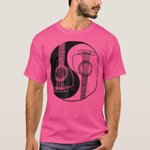 Camiseta Yin Yang Guitar Shirt Acoustic Music Tee