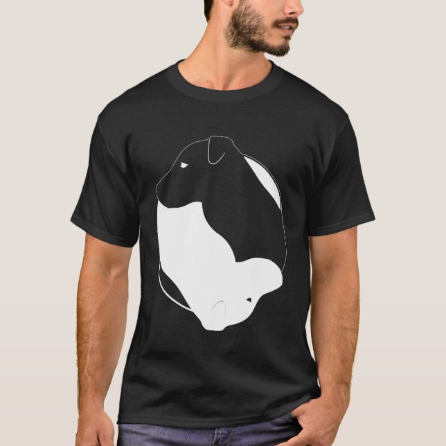 Camiseta Yin Yang Jack Russell Funny JRT Símbolo Zen Medita (Frente)