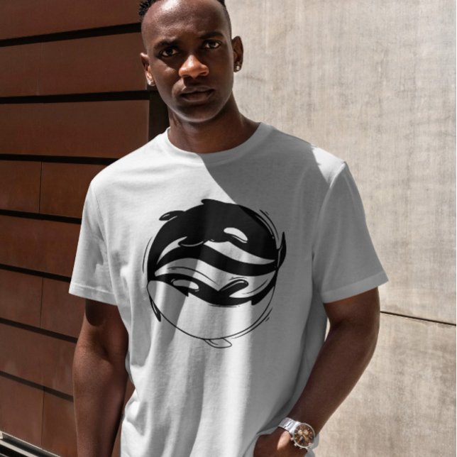 Camiseta Yin Yang Killer Whales (Criador carregado)