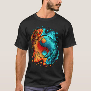 Camiseta Yin Yang Koi Carp Nishikigoi Fish Asian S
