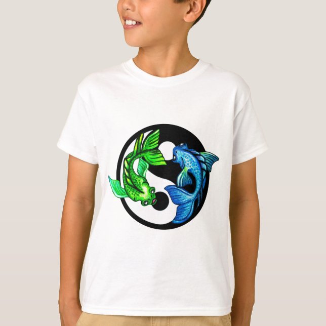 Camiseta Yin-Yang Koi Design (Frente)
