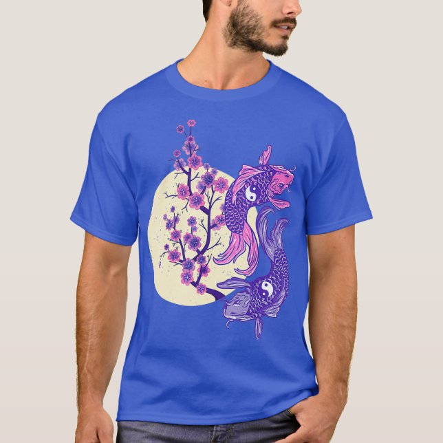 CAMISETA YIN YANG KOI PEIXE COM SANGUE DE CADEIA (Frente)