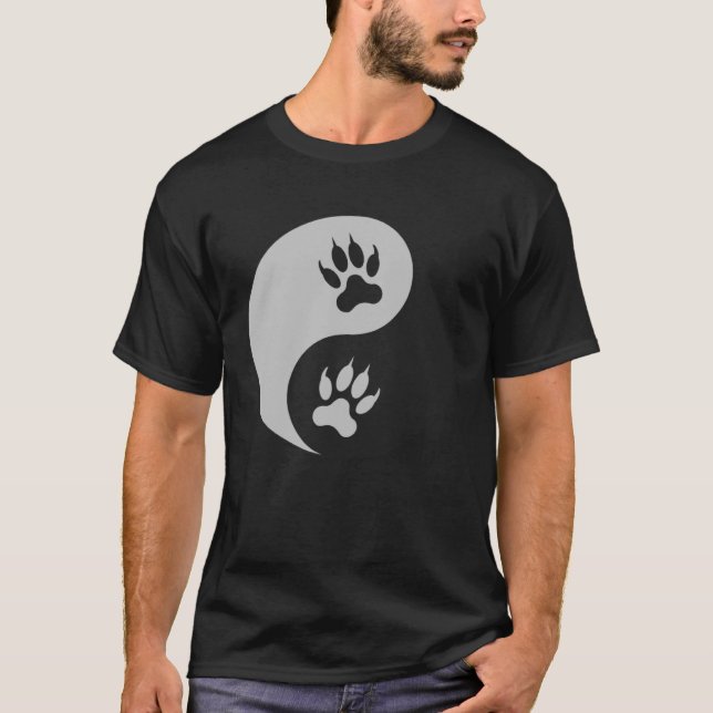 Camiseta Yin Yang Lion Paw Lion Predatory Cat África (Frente)