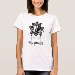 Camiseta Yin Yang Lotus Encontre Design Equilíbrio