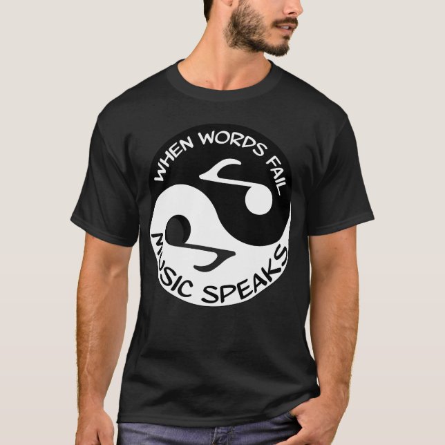 Camiseta Yin yang Music Yinyang words (Frente)