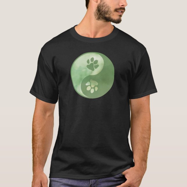 Camiseta Yin Yang Paw Green (Frente)