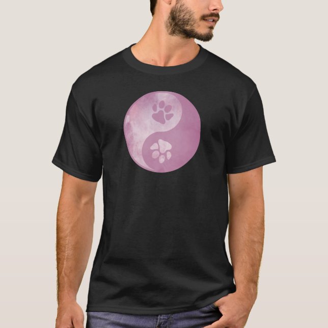 Camiseta Yin Yang Paw Pink (Frente)