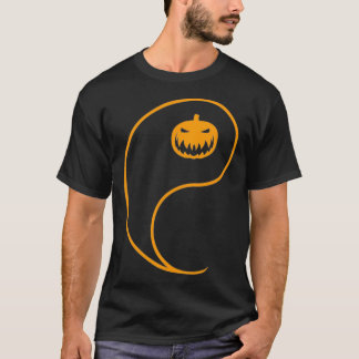Camiseta Yin Yang Pumpkin Outfit Dia de as Bruxas engraçado