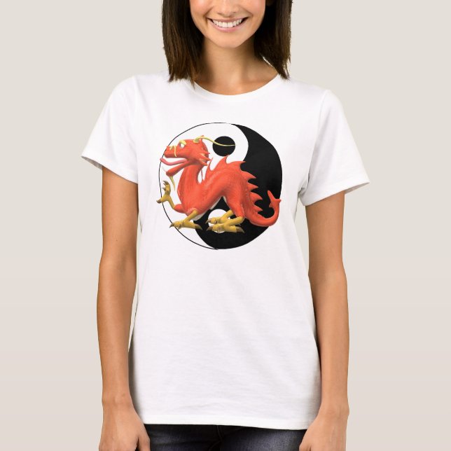 Camiseta Yin-yang Red Dragon (Frente)