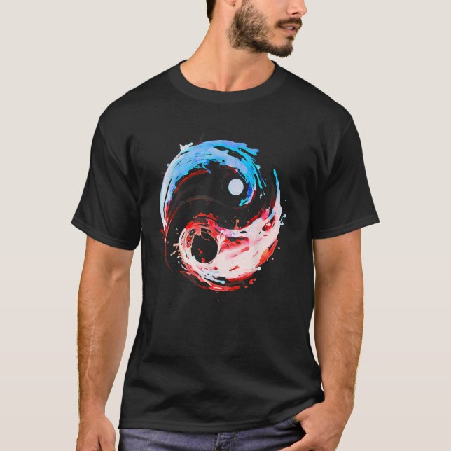 Camiseta Yin Yang Tai Chi Medita Harmônica e Fria em Mo (Frente)