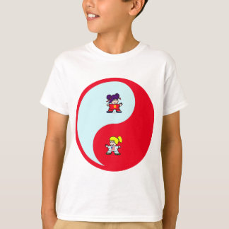 Camiseta yin yang tai t'ai chi ji artes marciais garotas bo