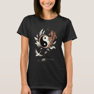 Camiseta Yin Yang Tiger Crane Balance Lotus Nature Symbol A
