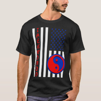 Camiseta Yin Yang USA Flag Taekwondo