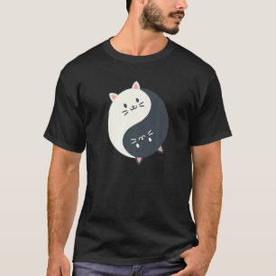 Camiseta Yin Yang Yoga Zen Gatinhos Fofos para Yoga 2