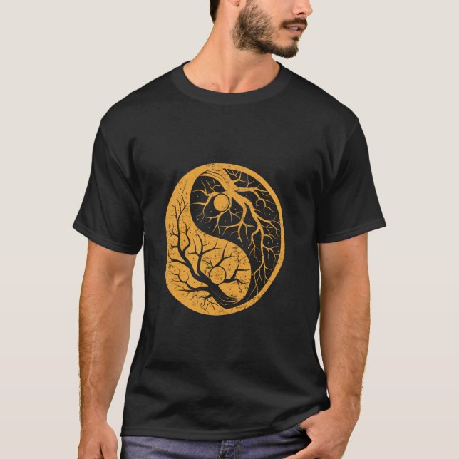 Camiseta Ying e Yang Trees China - Símbolos Chineses (Frente)