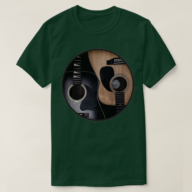 Camiseta Ying Yang Acoustic Guitars  (Frente do Design)