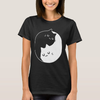 Camiseta Ying Yang Cats Cat T-Shirt Tee