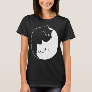 Camiseta Ying Yang Cats Cat T-Shirt Tee 1