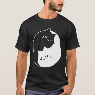 Camiseta Ying Yang Cats Cat T-Shirt Tee 1