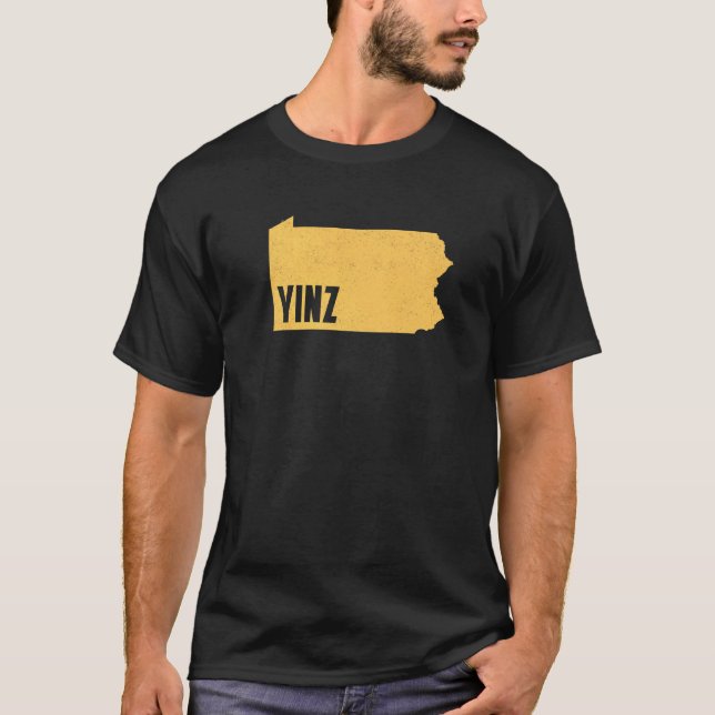 Camiseta Yinz Pittsburgh Pensilvânia Home State Shist (Frente)