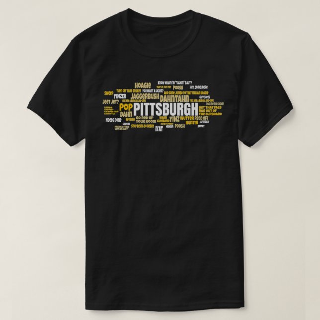 Camiseta Yinzer Pittsburghese Pittsburgh Jagoff Pride Penns (Frente do Design)