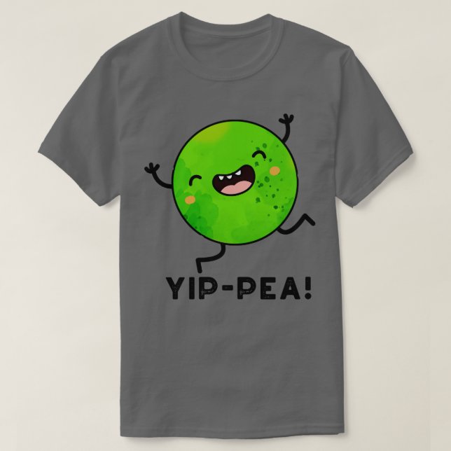 Camiseta Yippea Happy Pea Pun (Frente do Design)