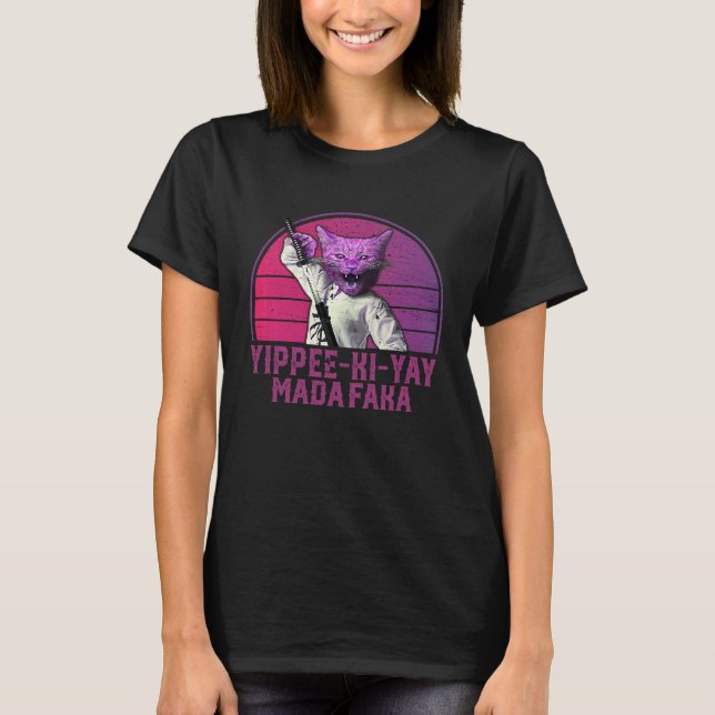 Camiseta Yippee ki yay MadaFaka Cat (Frente)