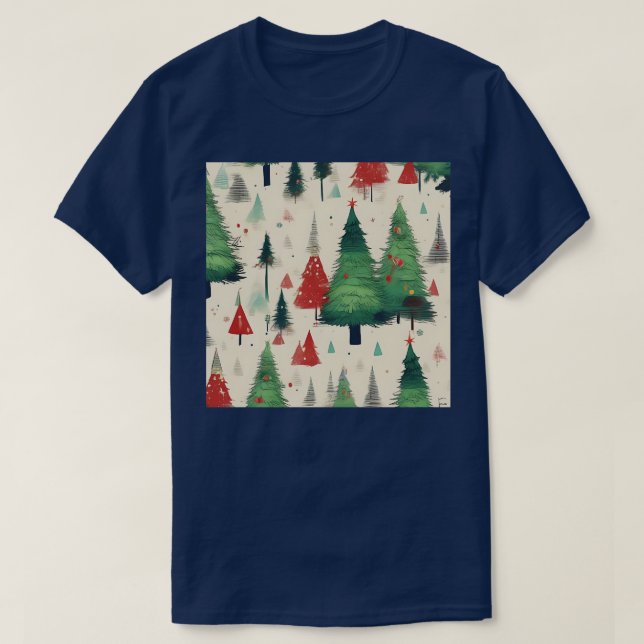 Camiseta Ykomow Christmas Treine Womens Holiday Pine Tree X (Frente do Design)