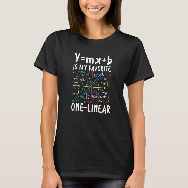 Camiseta Ymx+b is my favorite one liner Math Teacher Mathem (Frente)