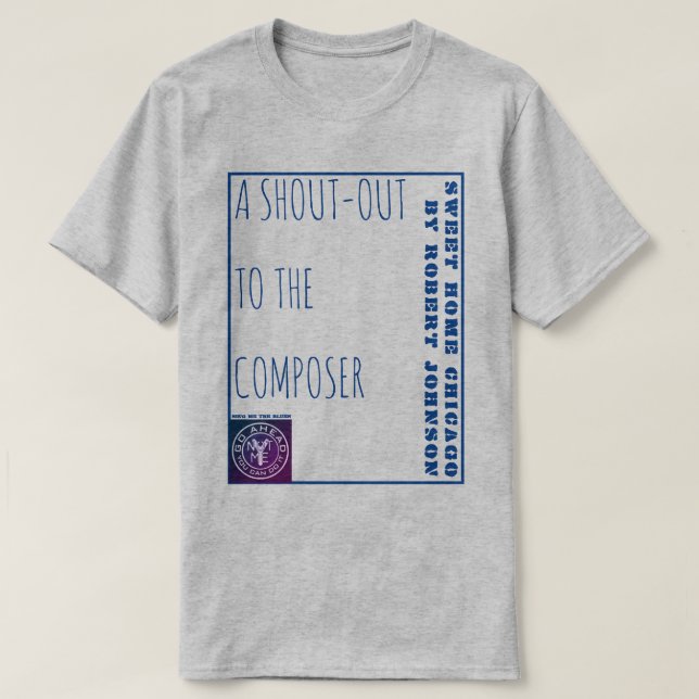 CAMISETA YNOTME A SHOUT TO ROBERT JOHNSON (Frente do Design)