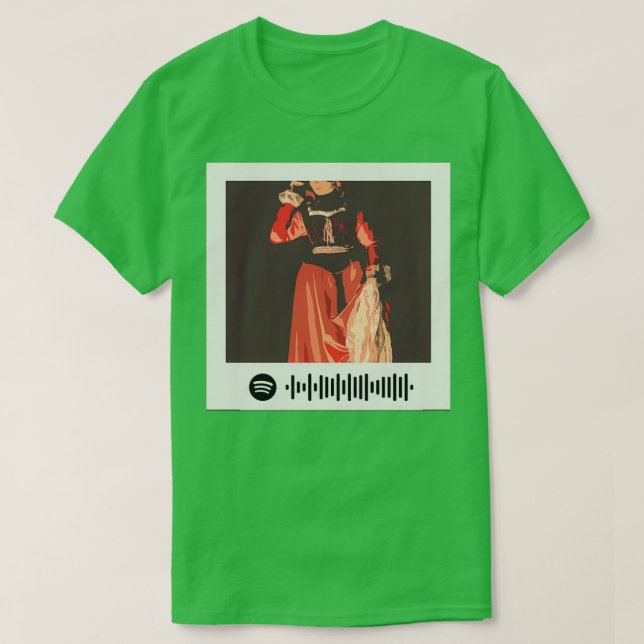 Camiseta Yo A Pirata Vida para Mim Spotify Código QR 2 (Frente do Design)