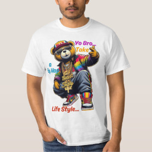 Camiseta "Yo Bro!" Abrace o estilo de vida HipHop - Bear Ra