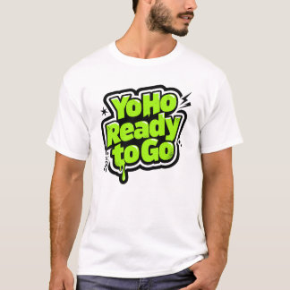 Camiseta Yo Ho Ready to Go – Bright Green Comic Style