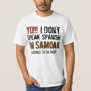 Camiseta YO!!! , I, não faz, para falar, espanhol, mim é,