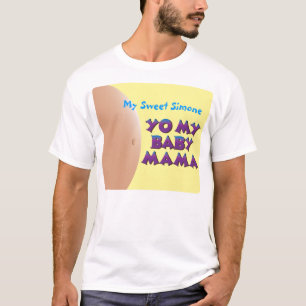 Camiseta YO MEU MAMA do BEBÊ - t-shirt para o pai (amarelo)