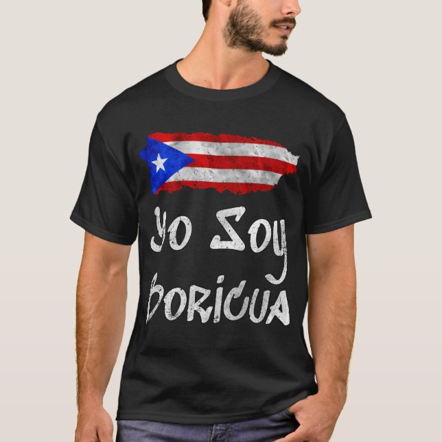 Camiseta Yo Soy Boricua Gift Island Of Puerto Rico Flag Tai (Frente)