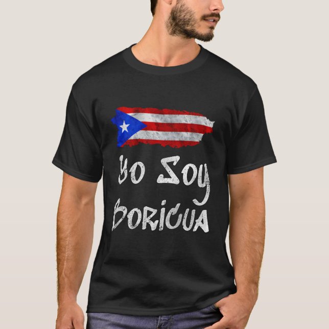 Camiseta Yo Soy Boricua Island Of Puerto Rico Flag Taino (Frente)