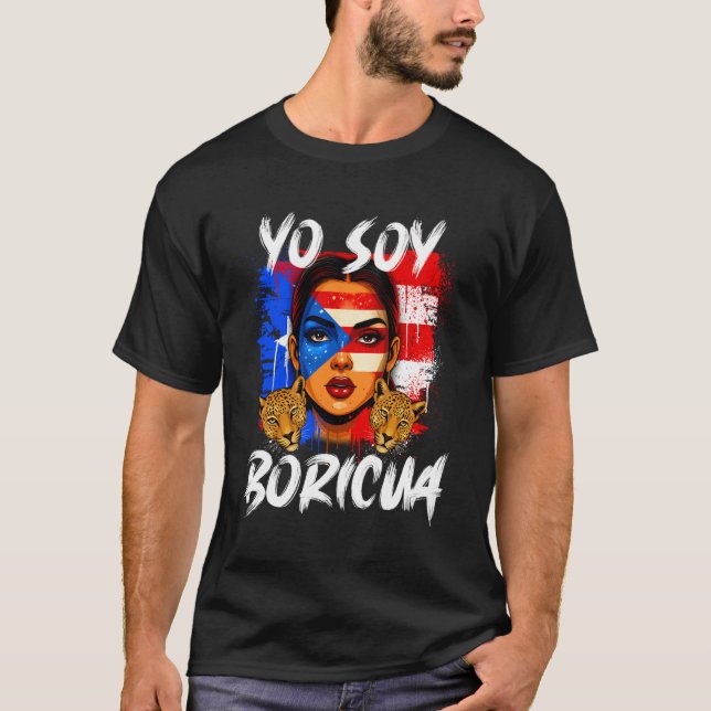 Camiseta Yo Soy Boricua Puerto Rican Flag Puerto Rico Girls (Frente)