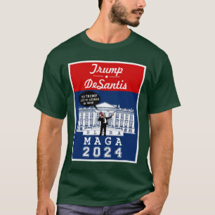 Camiseta YO TRUMP DESANTIS 2024 Whitehouse Ultra MAGA