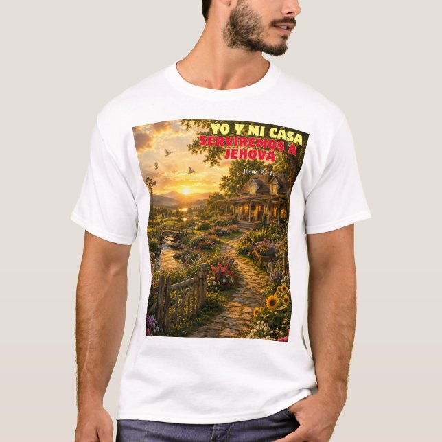 CAMISETA YO Y MI CASA SERVIREMOS A JEHOV{A (Frente)